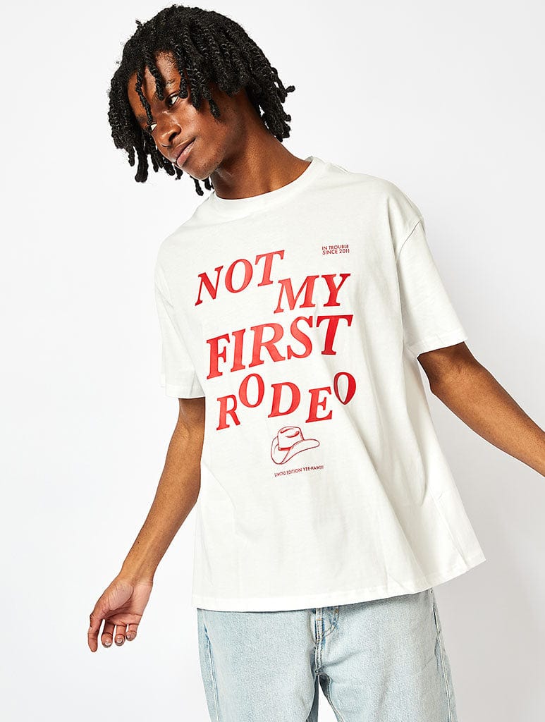 Not my First Rodeo T-Shirt in White Tops & T-Shirts Skinnydip London