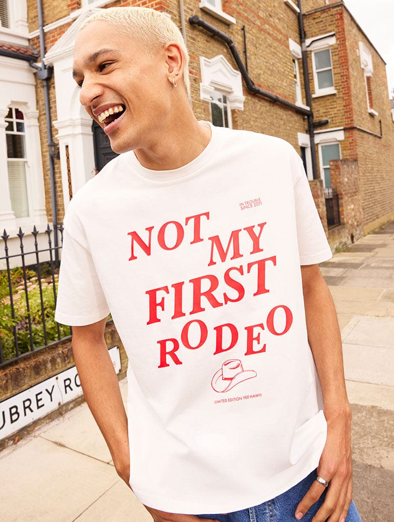 Not my First Rodeo T-Shirt in White Tops & T-Shirts Skinnydip London