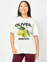 Olives Valencia T-Shirt in Ecru Tops & T-Shirts Skinnydip London