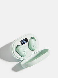 Oval Wireless Earphones in Light Green Earphones & Headphones Skinnydip London