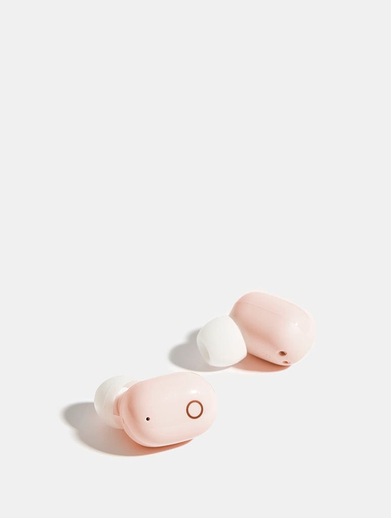 Oval Wireless Earphones in Pink Earphones & Headphones Skinnydip London