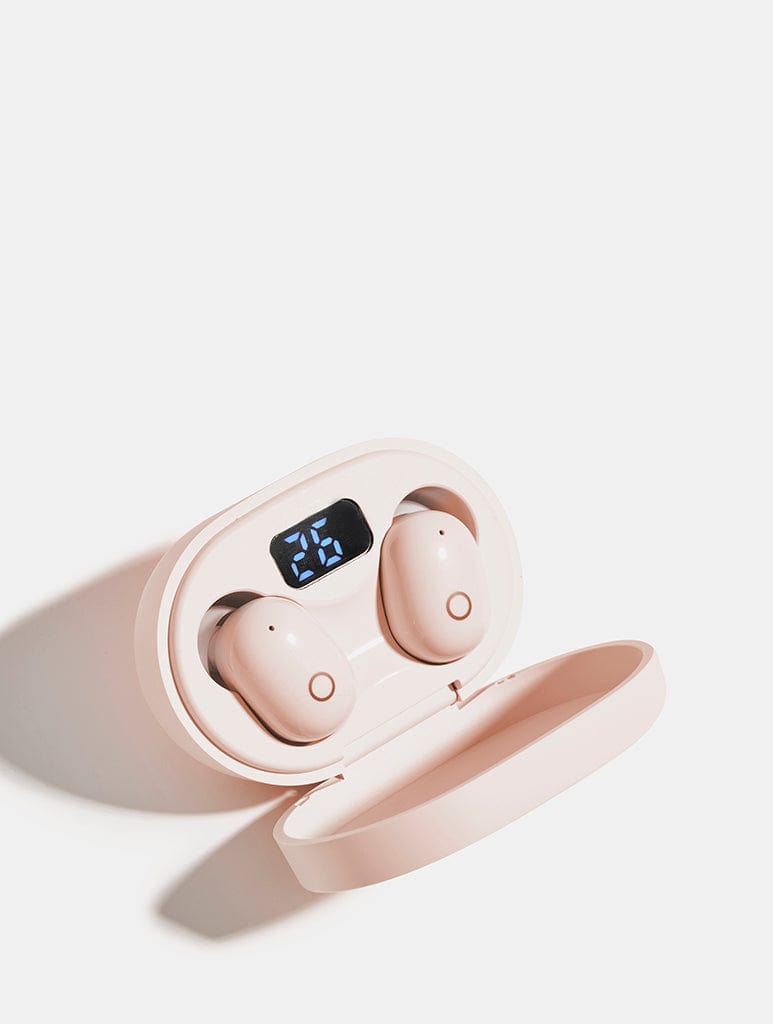 Oval Wireless Earphones in Pink Shop Headphones Skinnydip London