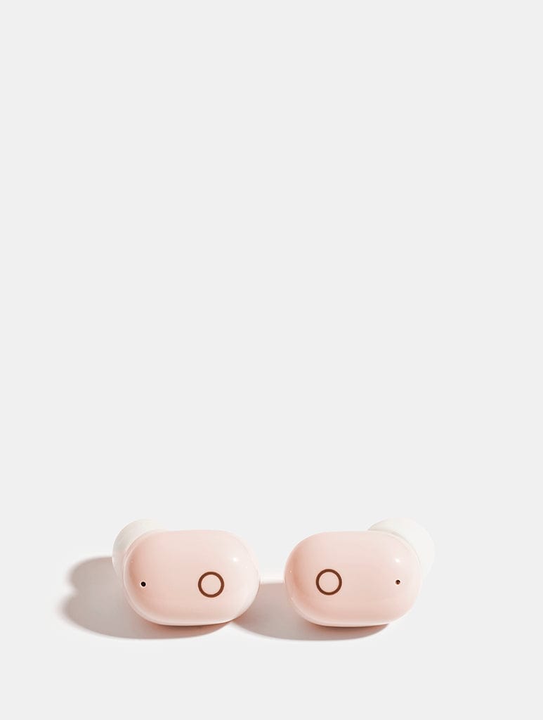 Oval Wireless Earphones in Pink Shop Headphones Skinnydip London