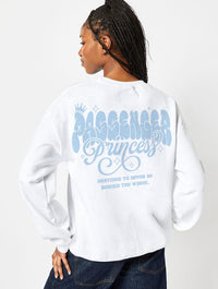 Passenger Princess Sweatshirt In White Hoodies & Sweatshirts Skinnydip London