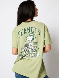 Peanuts x Skinnydip Country Club T-Shirt in Green Tops & T-Shirts Skinnydip London