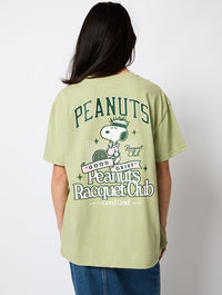 Peanuts x Skinnydip Country Club T-Shirt in Green Tops & T-Shirts Skinnydip London