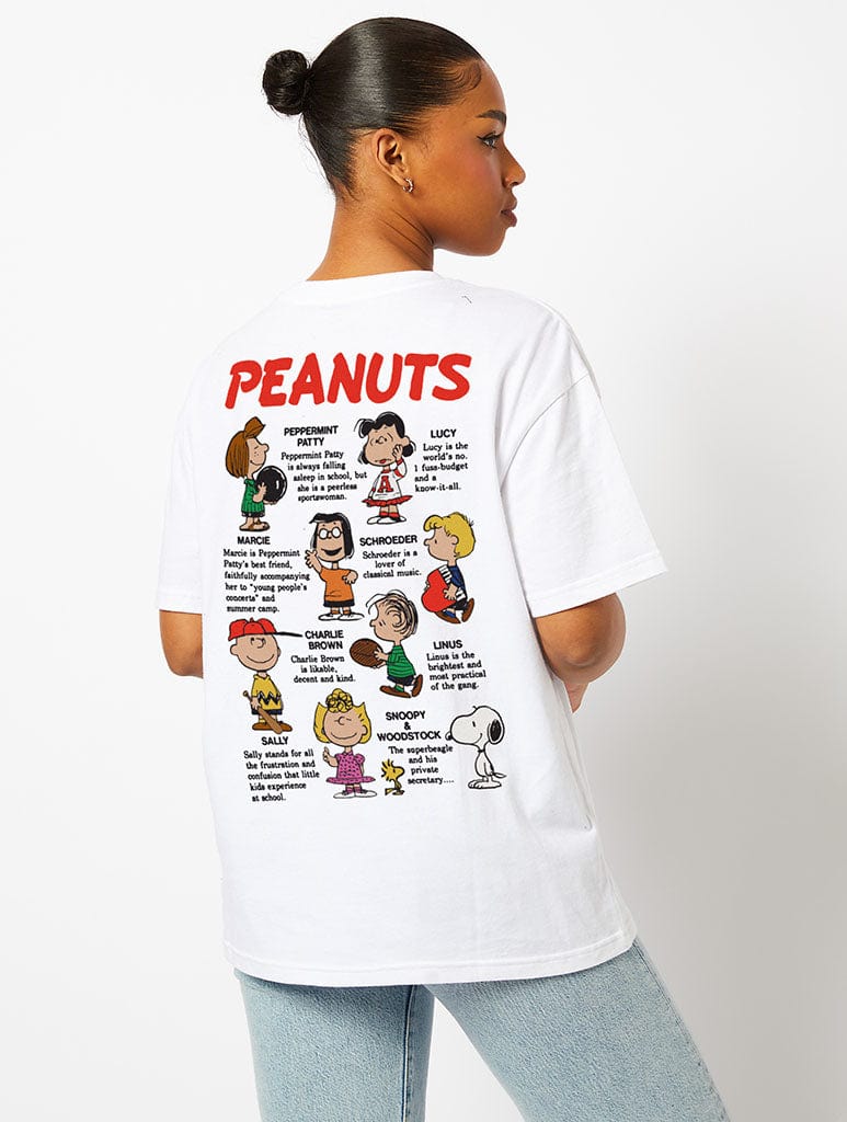 Peanuts x Skinnydip Snoopy Character T-Shirt in Ecru Tops & T-Shirts Skinnydip London