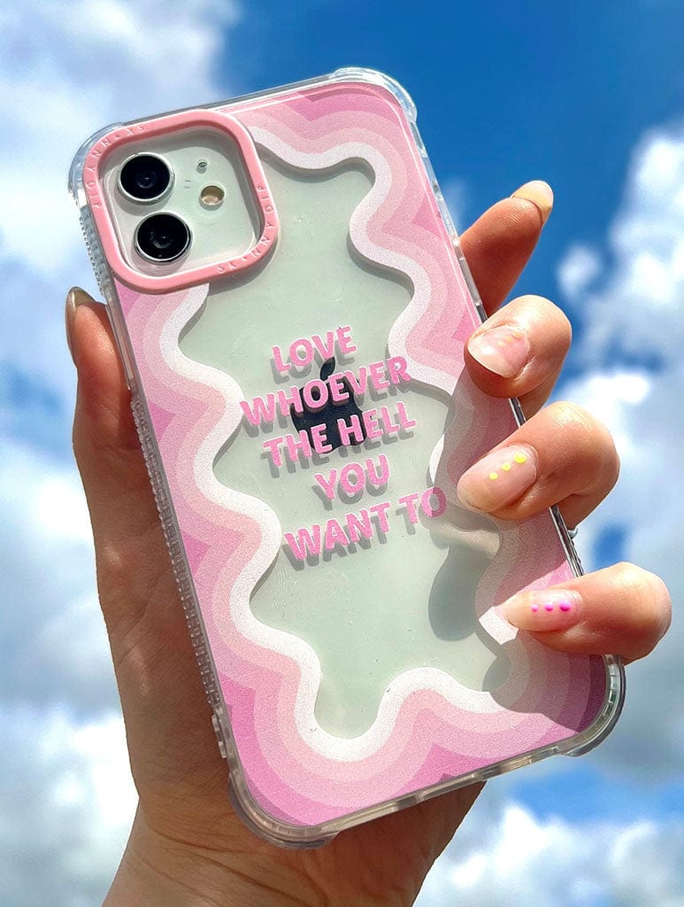 Personalised Clear Pink Shock iPhone Case