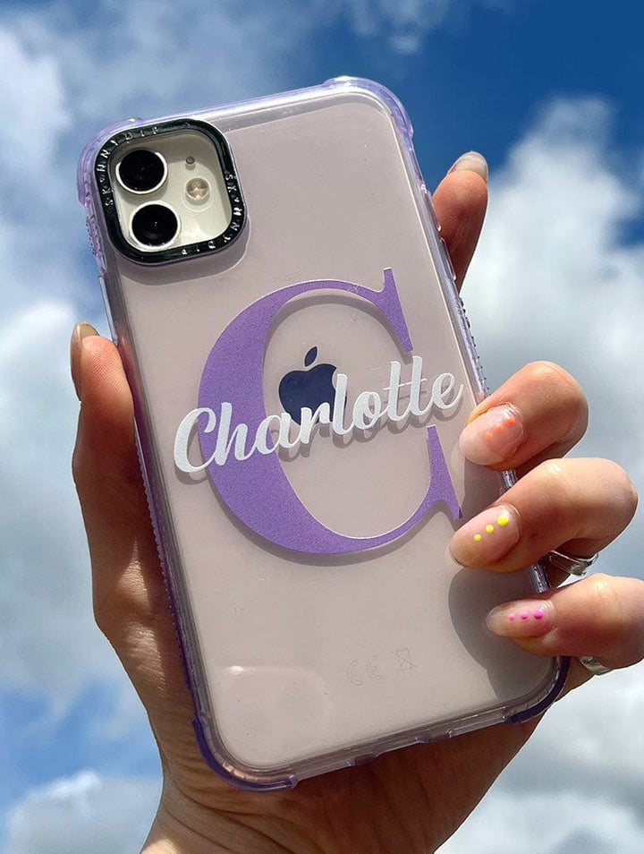 Personalised Lilac Shock Iphone Case Phone Case Skinnydip London