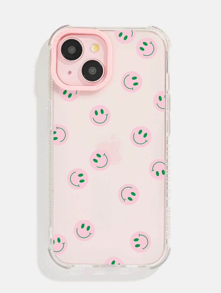 Pink And Green Smile Shock iPhone Case Phone Cases Skinnydip London