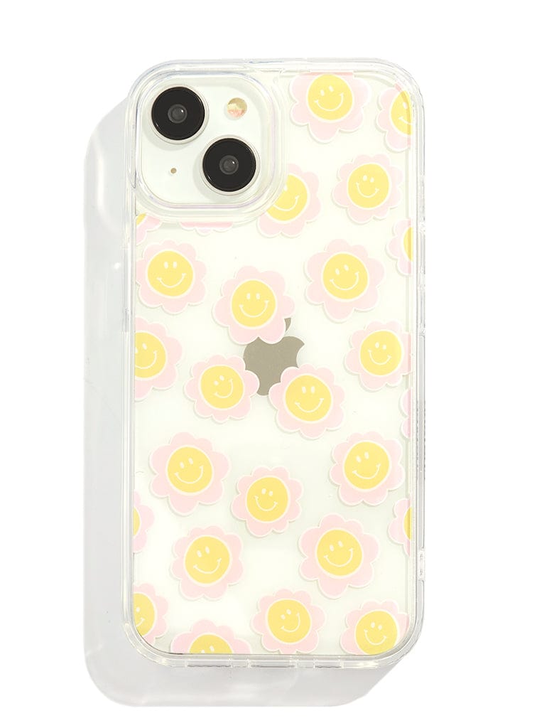 Pink and Yellow Happy Face iPhone Case Phone Cases Custard London