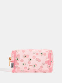 Pink & Green Happy Face Makeup Bag Makeup Bags & Washbags Skinnydip London