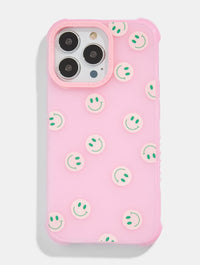 Pink & Green Happy Face Shock iPhone Case Phone Cases Skinnydip London