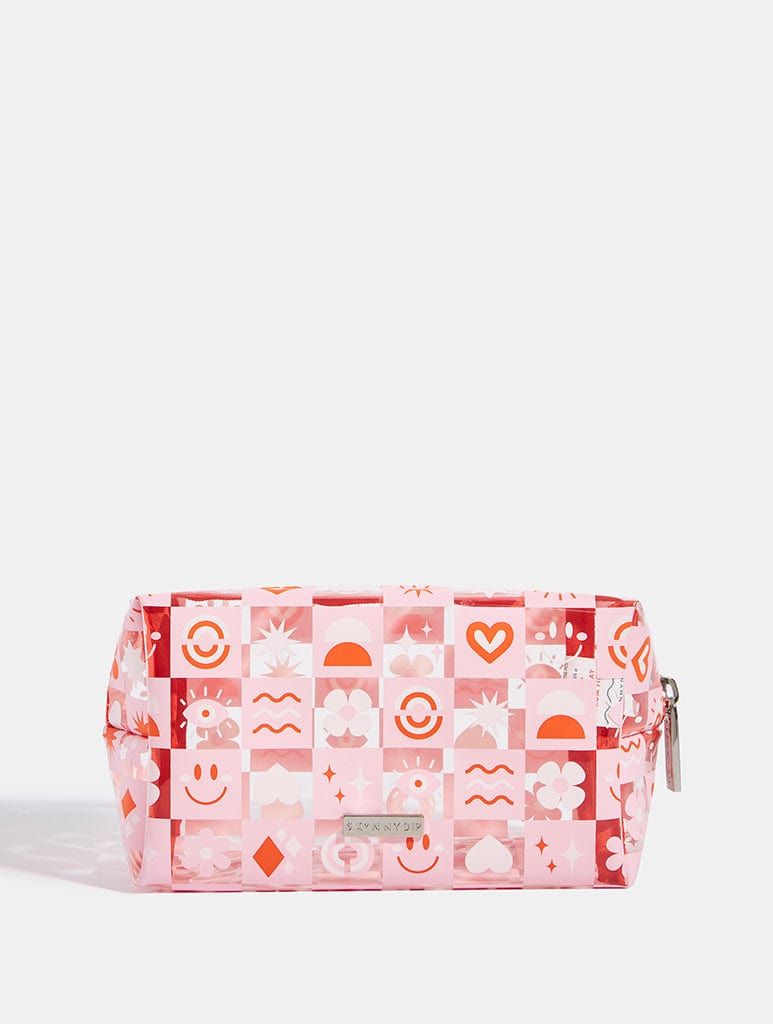 Pink Icon Check Makeup Bag Makeup Bags & Washbags Skinnydip London