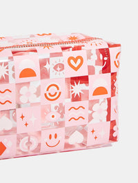 Pink Icon Check Makeup Bag Makeup Bags & Washbags Skinnydip London