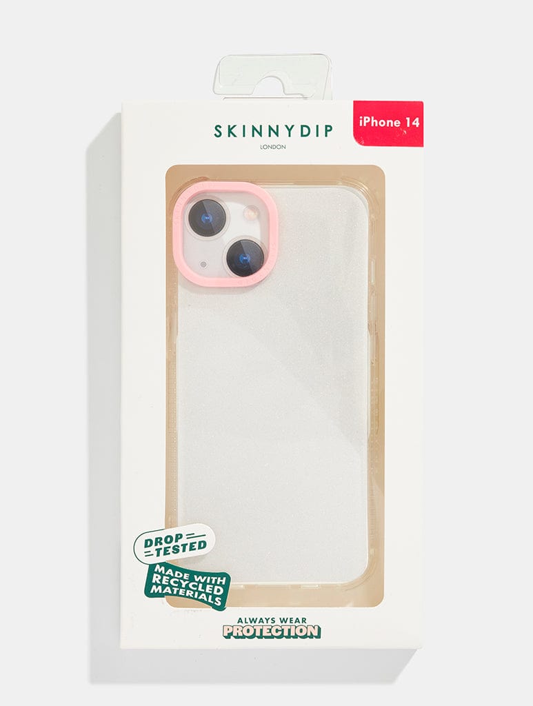 Pink Minimal Glitter Shock iPhone Case Phone Cases Skinnydip London