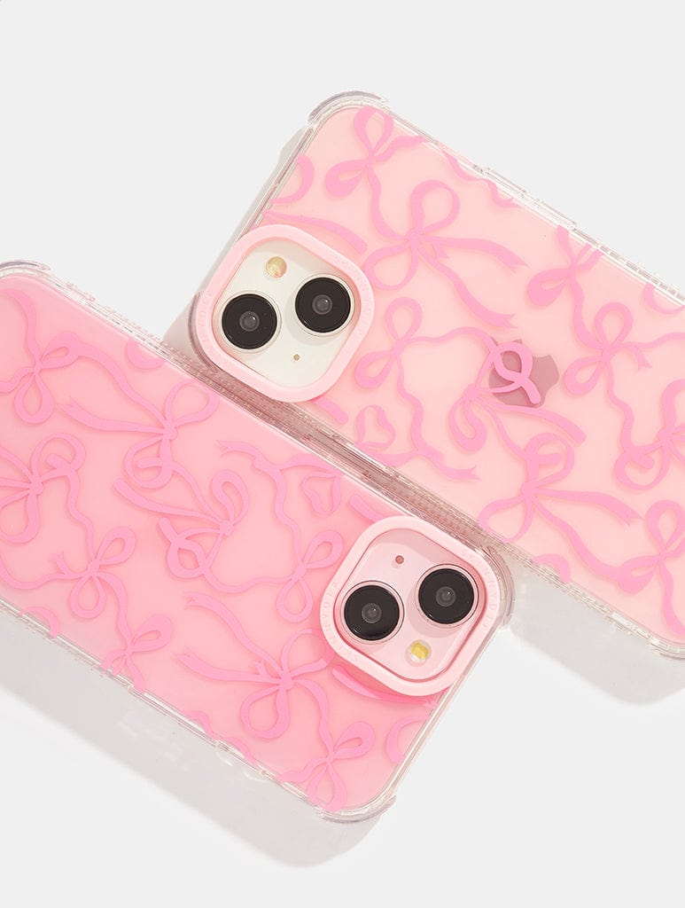 Pink Tinted Bow Shock iPhone Case Phone Cases Skinnydip London