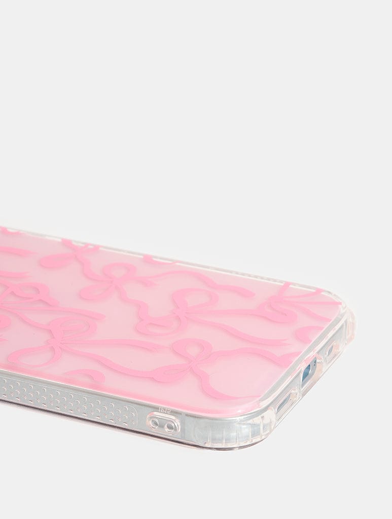 Pink Tinted Bow Shock iPhone Case Phone Cases Skinnydip London