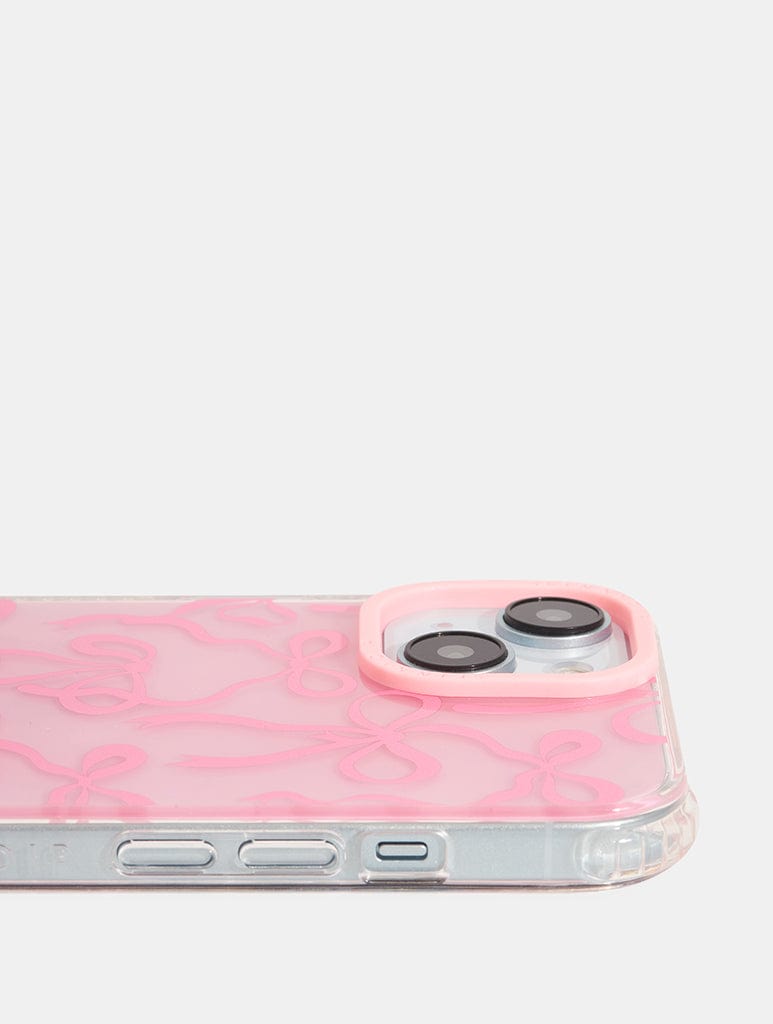 Pink Tinted Bow Shock iPhone Case Phone Cases Skinnydip London