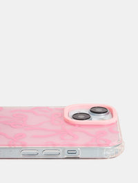 Pink Tinted Bow Shock iPhone Case Phone Cases Skinnydip London