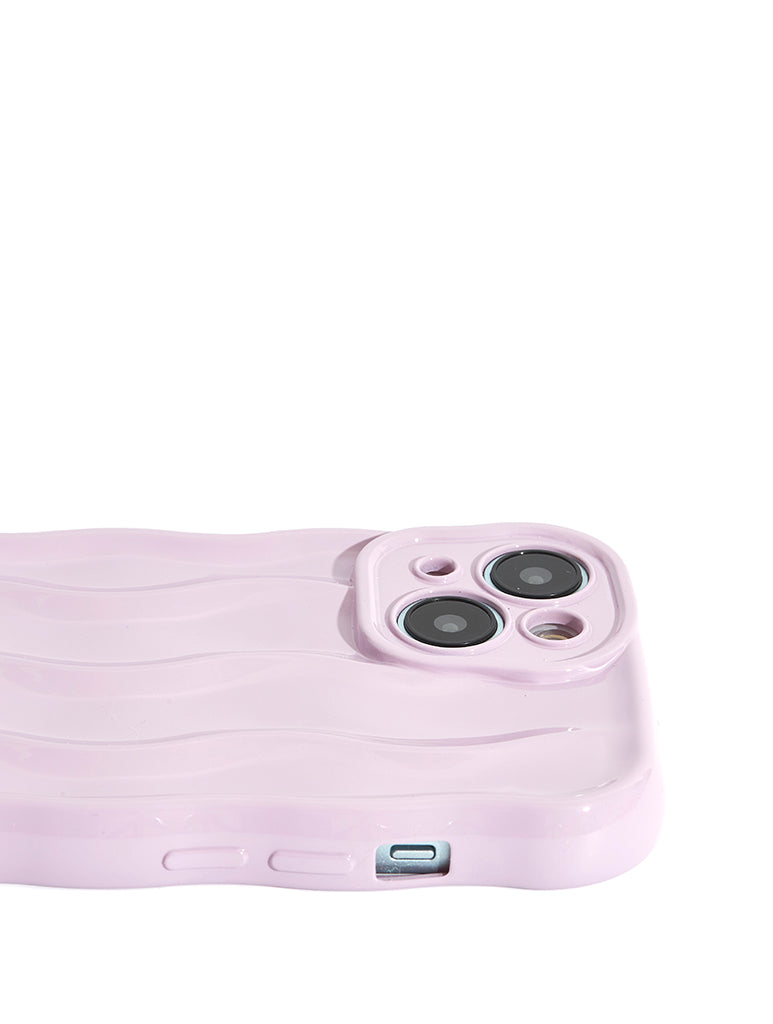 Pale Pink Wave Bubble iPhone Case