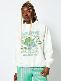 Pokémon #001 Bulbasaur Sweatshirt in Ecru Hoodies & Sweatshirts Skinnydip London