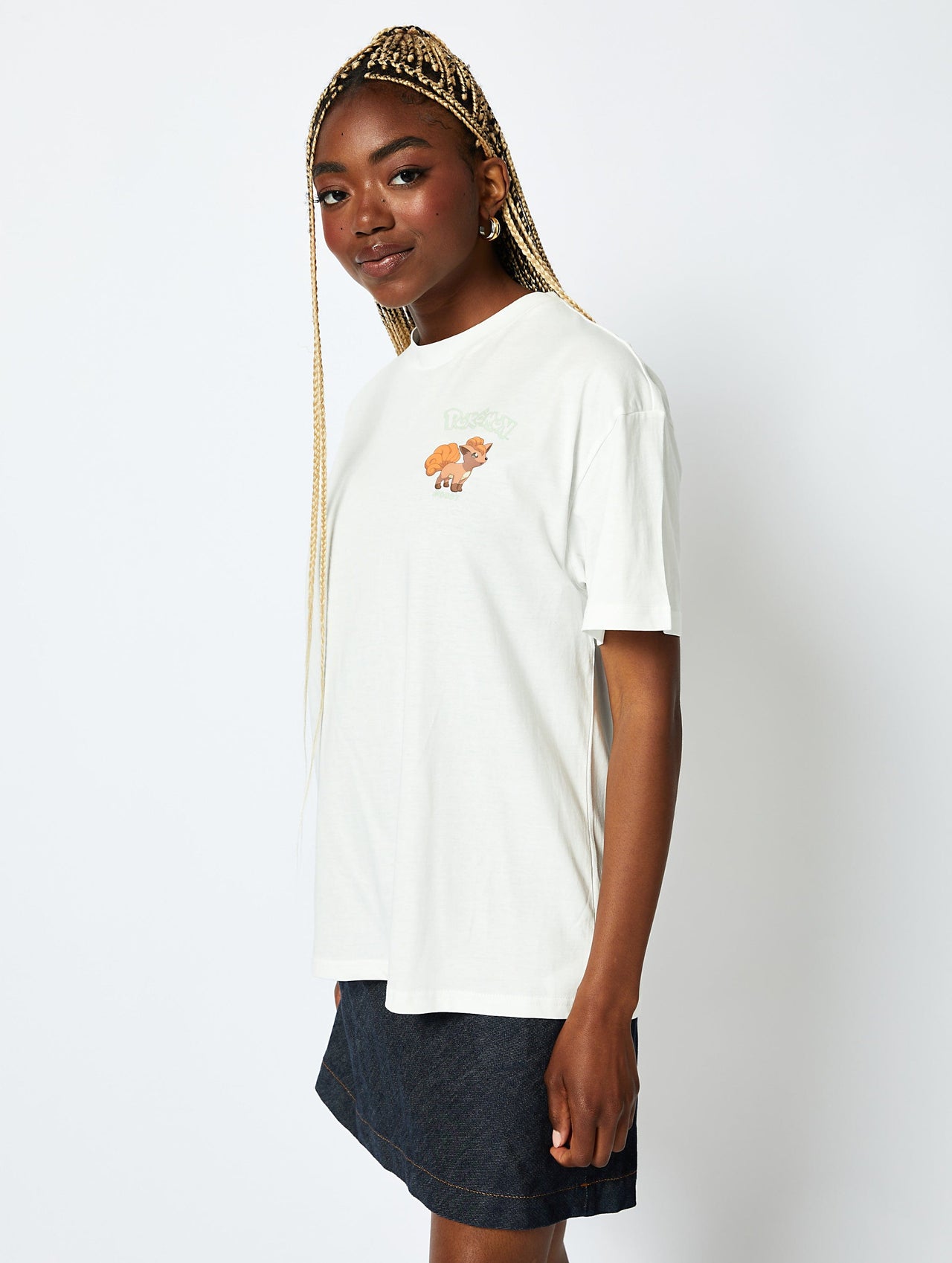 Pokémon #0133 Vulpix T-Shirt in Ecru Tops & T-Shirts Skinnydip London