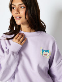 Pokémon #0143 Snorlax Sweatshirt in Lilac Hoodies & Sweatshirts Skinnydip London