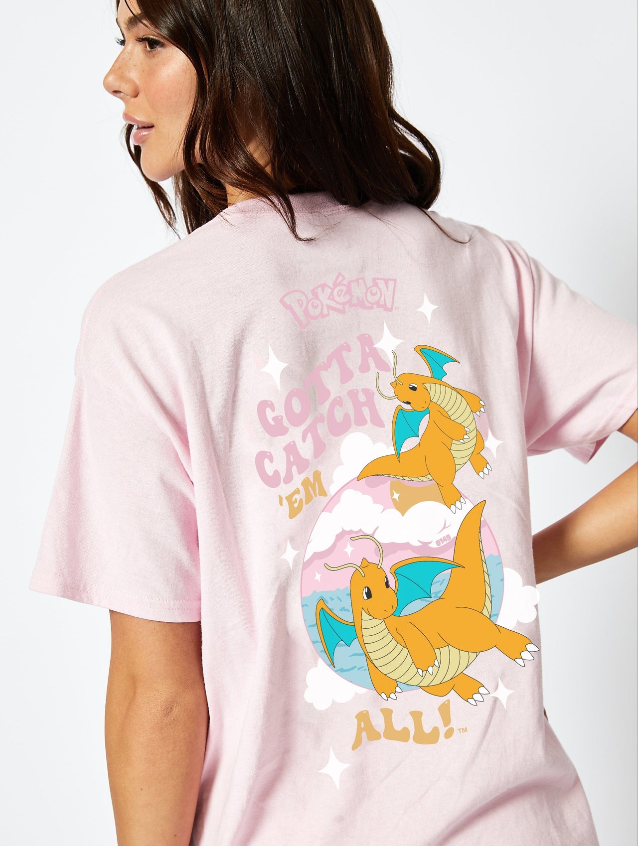 Pokémon #149 Dragonite T-Shirt in Pink Tops & T-Shirts Skinnydip London