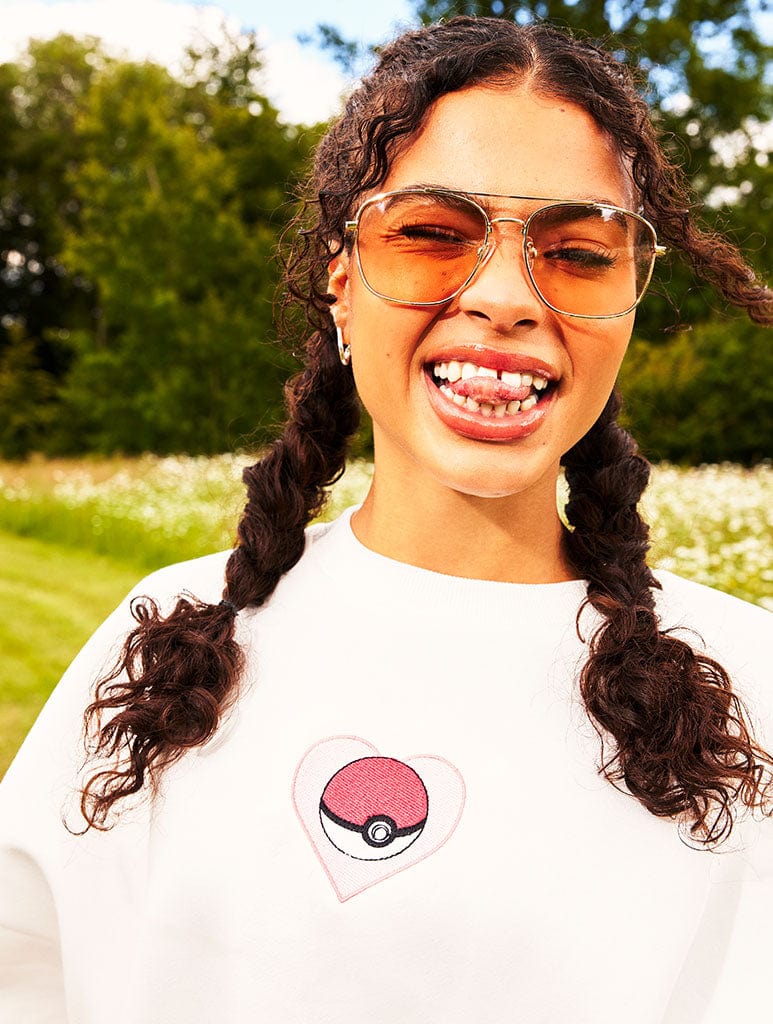 Pokémon Catch 'Em All Ecru Sweatshirt Hoodies & Sweatshirts Skinnydip London