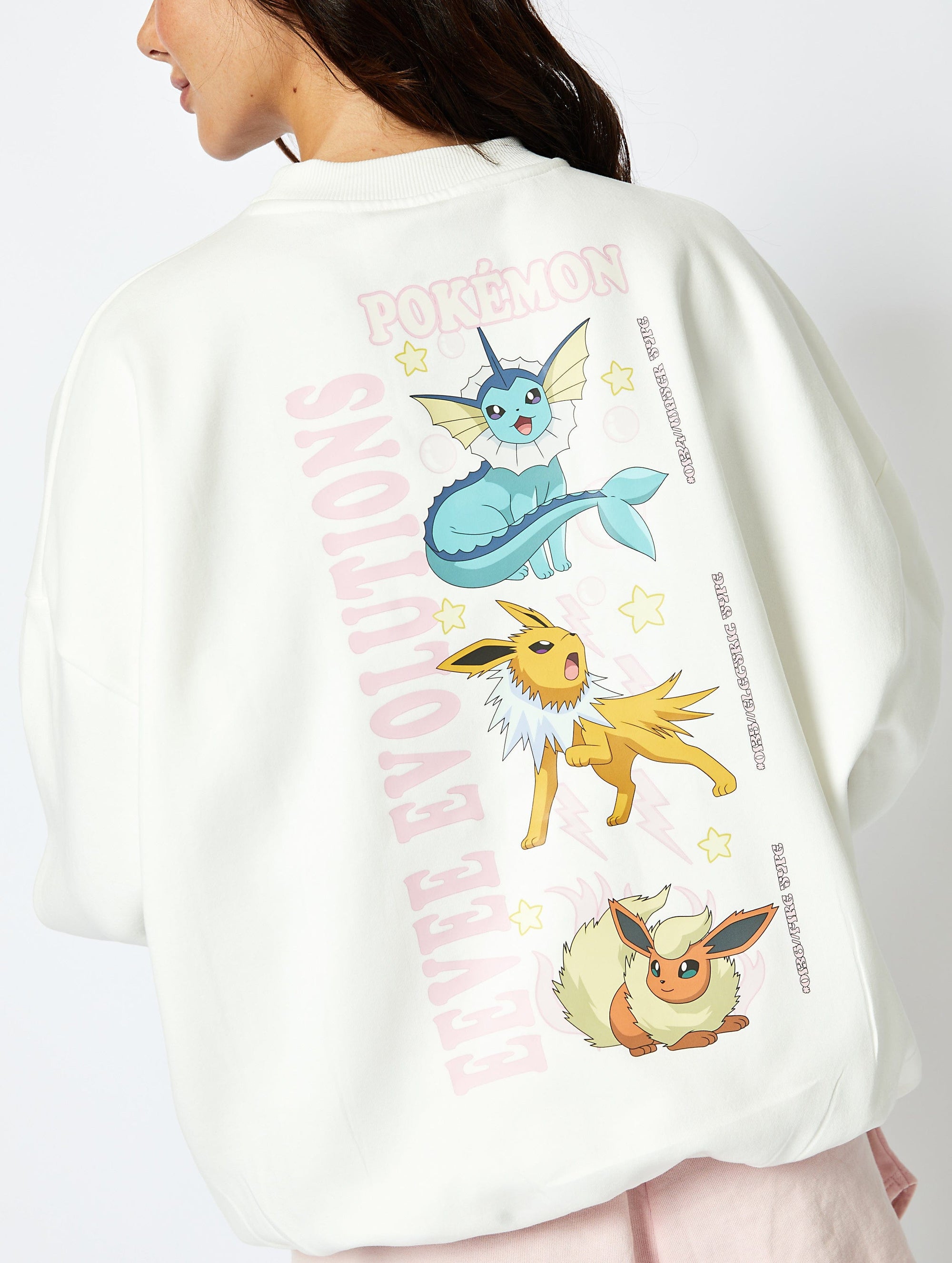 Pokémon Eeveelutions Sweatshirt in Ecru Hoodies & Sweatshirts Skinnydip London