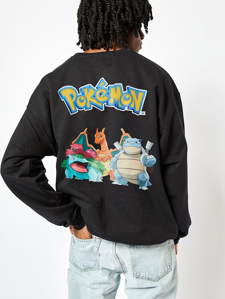 Pokémon Men's Group Sweatshirt In Black Hoodies & Sweatshirts Skinnydip London