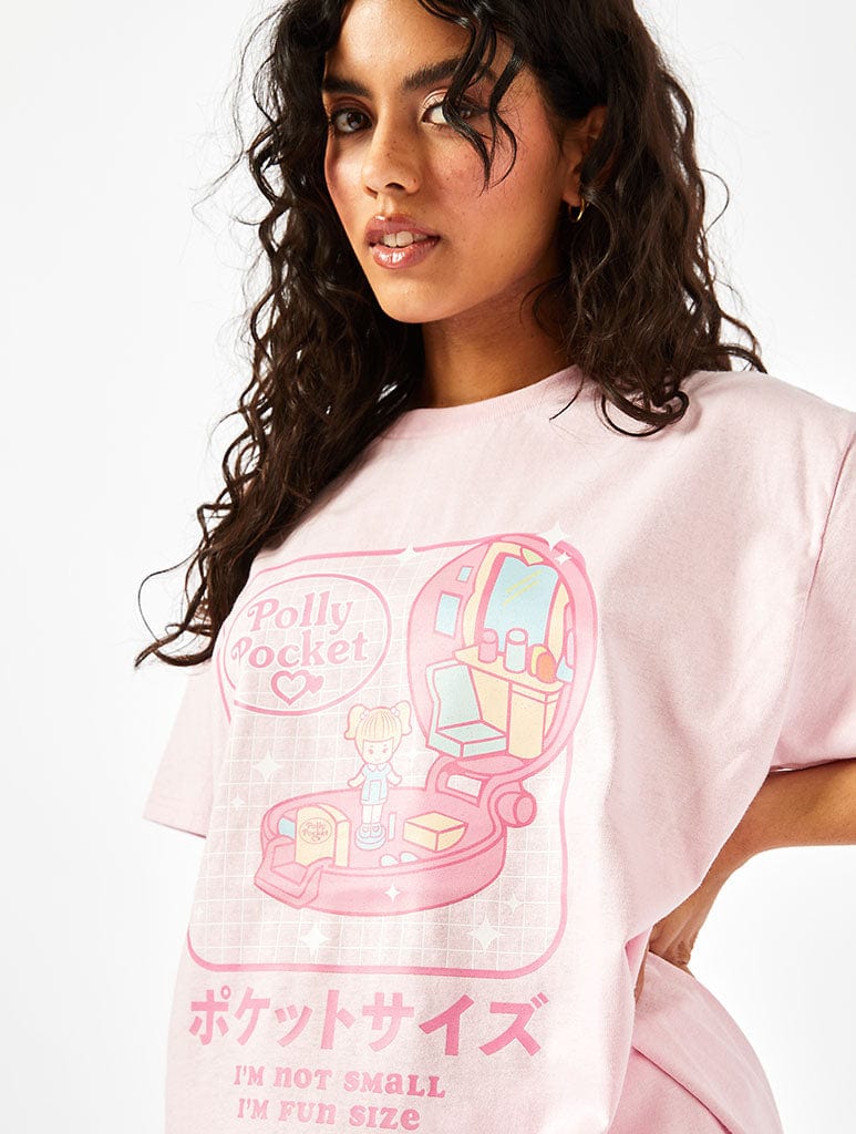 Polly Pocket x Skinnydip Fun Size T-Shirt In Pink Tops & T-Shirts Skinnydip London