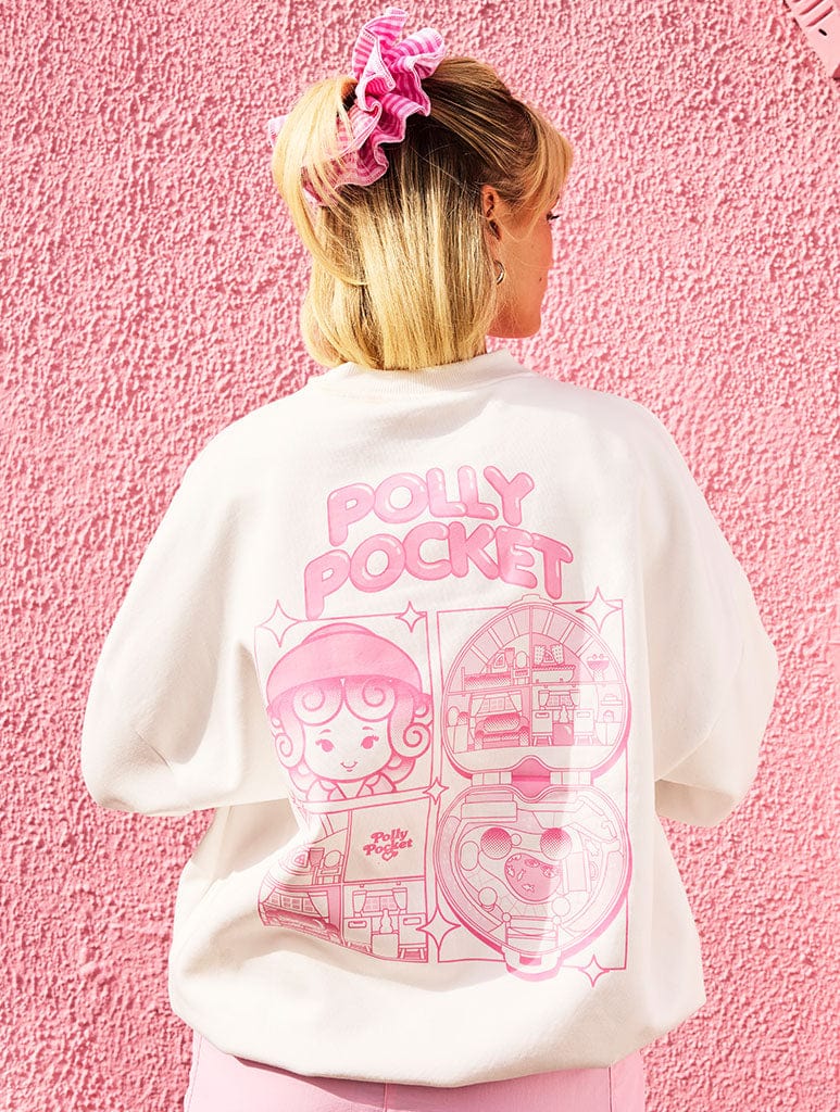 Polly Pocket x Skinnydip Poster Sweatshirt In Ecru Hoodies & Sweatshirts Skinnydip London