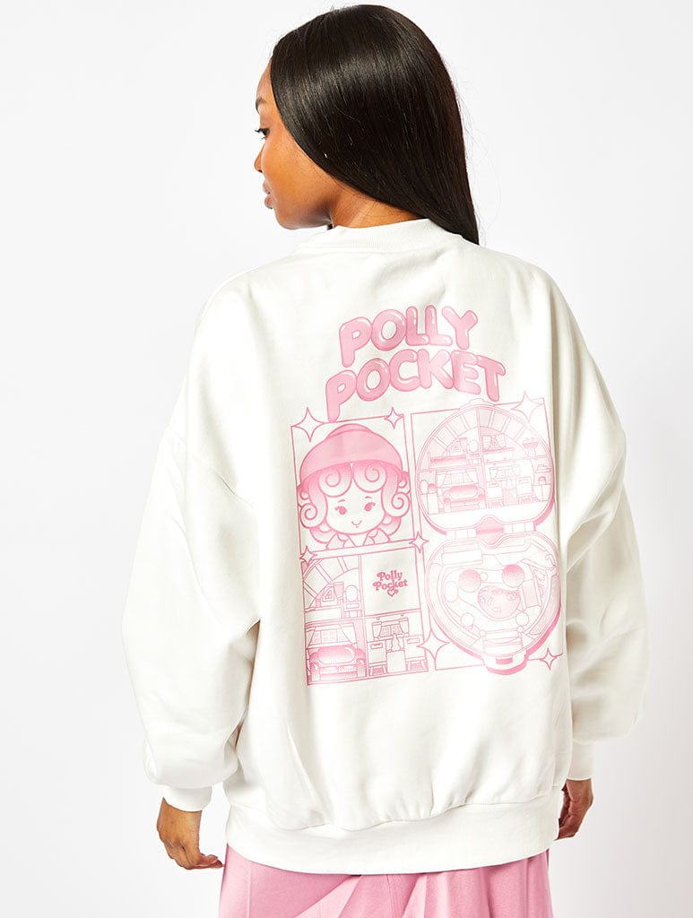 Polly Pocket x Skinnydip Poster Sweatshirt In Ecru Hoodies & Sweatshirts Skinnydip London