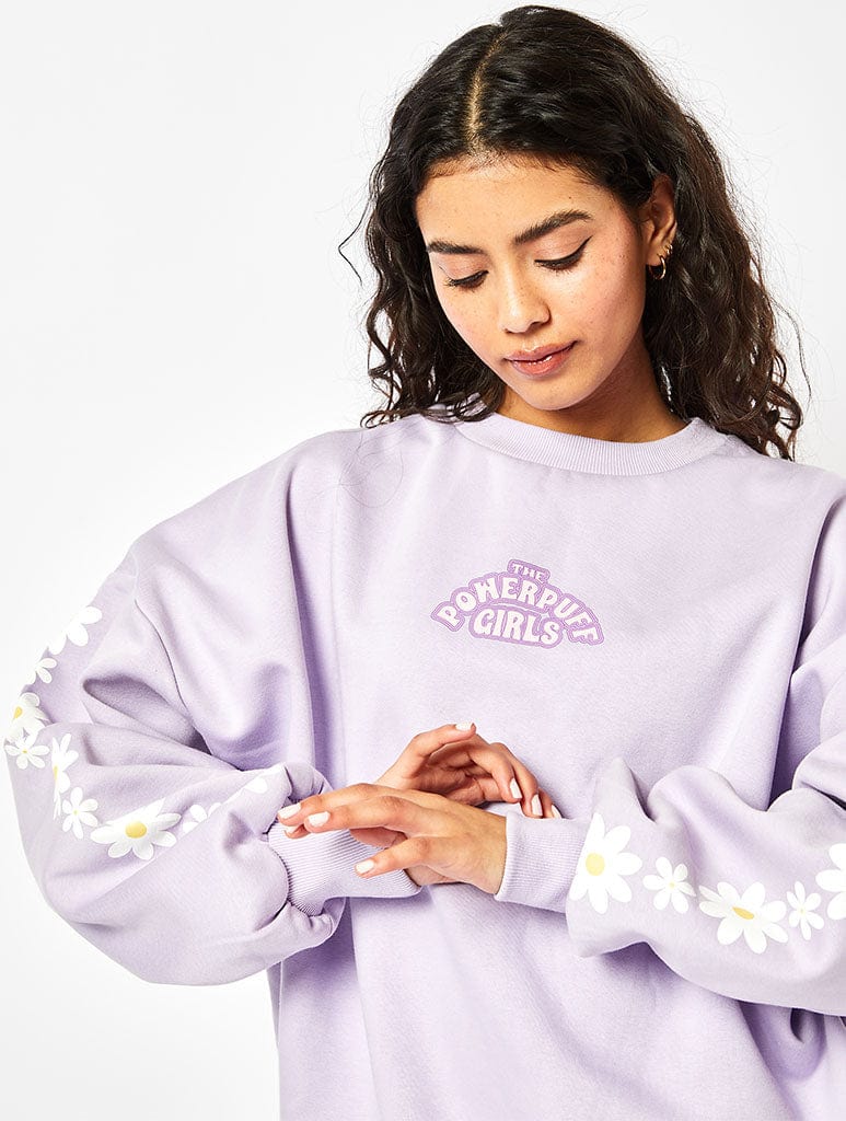 Powerpuff Girls Lilac Sweatshirt Hoodies & Sweatshirts Skinnydip London