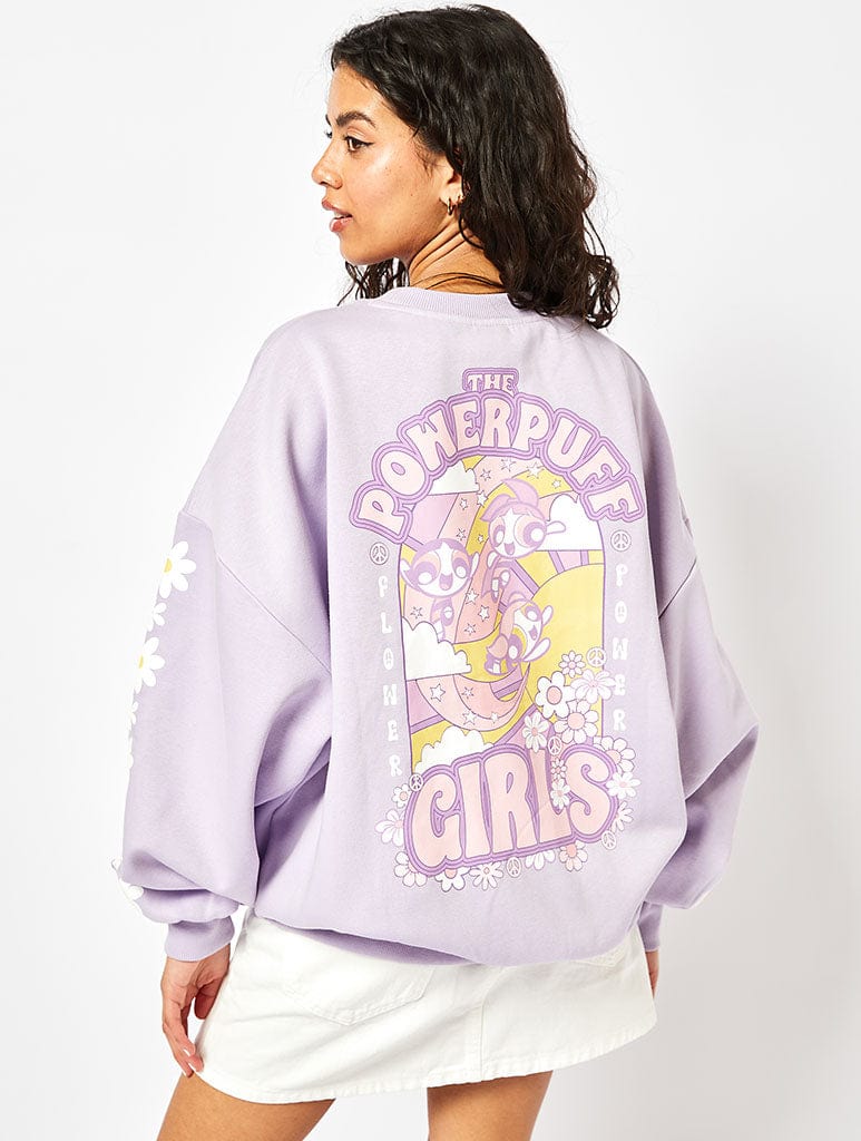 Powerpuff Girls Lilac Sweatshirt Hoodies & Sweatshirts Skinnydip London