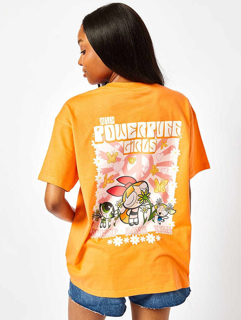 Powerpuff Girls T-Shirt in Orange | Shop Hippie Colour Clothing ...