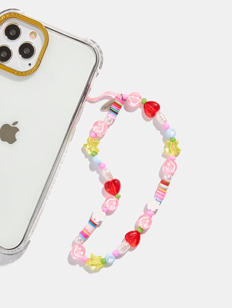 Rainbow Cloud Beaded Phone Strap Phone Grips Skinnydip London