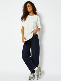 Sad But Rad Graphic Ecru Oversized T-Shirt Tops & T-Shirts Skinnydip London