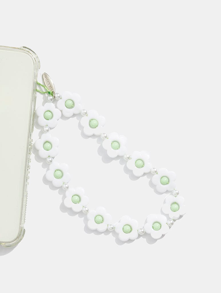 Sage Flower Beaded Strap Phone Grips Skinnydip London