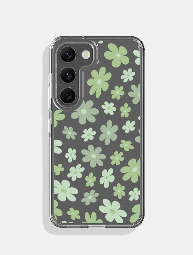 Sage Warped Flower Android Case Phone Cases Skinnydip London