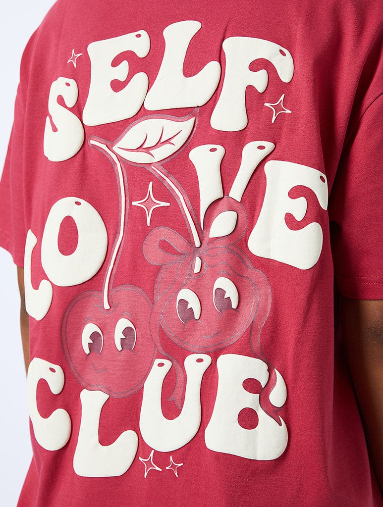 Self Love Club T-Shirt in Pink Tops & T-Shirts Skinnydip London