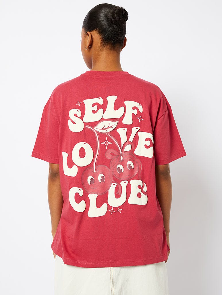 Self Love Club T-Shirt in Pink Tops & T-Shirts Skinnydip London