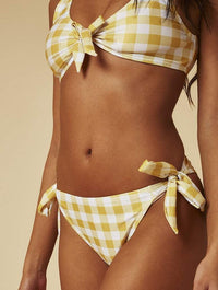 Seoul Gingham Bikini Bottoms Swimsuits Swim Society