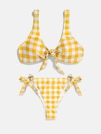 Seoul Gingham Bikini Bottoms Swimsuits Swim Society