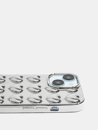 Silver Chrome 3D Heart iPhone Case Phone Cases Custard London