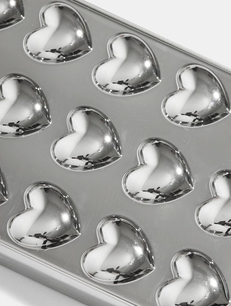 Silver Chrome 3D Heart iPhone Case Phone Cases Custard London