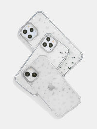 Silver Ditsy Moon Shock iPhone Case Phone Cases Skinnydip London