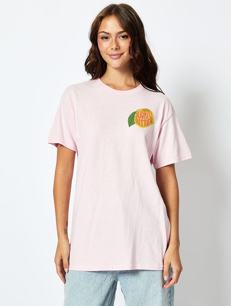 Slightly Bitter T-Shirt in Pink Tops & T-Shirts Skinnydip London